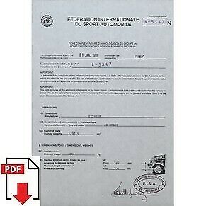 1988 Citroen AX Sport FIA homologation form PDF download